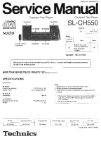 Technics - SLCH-550 - Service manual 